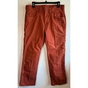 PRANA | Men's Burnt Orange Demin Pants | 33W x 30L